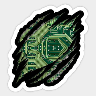 Computer Engineer Gifts Software Geek Circuit Board Inside Sticker